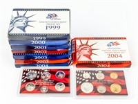 Coin Assorted U.S. Proof Sets 1999-2004 W/ Silver