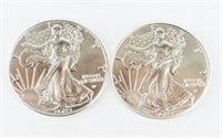 Coin Two 2023 Silver Eagles, Type 2, BU