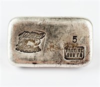 Coin 5 Troy Ounce Silver Bar, Bison Bullion