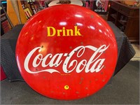 4ft Round 1954 Porcelain Coca-Cola Button