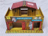Tin Pony Express Trading post Toy