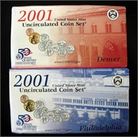 2001 U.S. Uncirculated  P&D Coin Sets