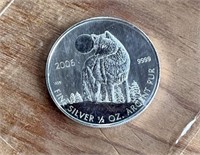 2006 "THE WOLF"  999 pure 1/2 once $1 Canadian