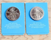 Official Pennsylvania Bronze Medals Lot of  2
