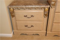 2 Sanibel Ash Color Nightstands With Faux Marble