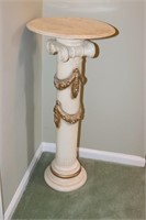 Alabaster Pedestal 14.75" Diameter X 32.5" Tall
