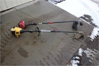2 straight shaft gas string trimmers