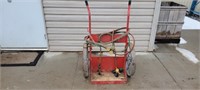2 wheel torch cart w/torch, hoses & gages