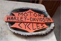 Harley Davidson cement lawn decore
