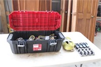 Craftsman plastic tool box w/ratchet straps