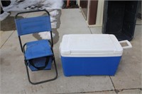 Igloo chest cooler & folding camp chair
