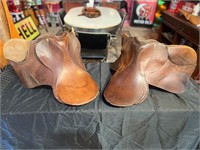 Pair of English Leather Saddles