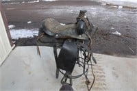 Buffalo 16" leather Western saddle