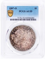 Coin 1887-O Morgan Silver Dollar PCGS AU55