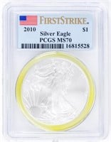 Coin 2010 Silver Eagle 1st Strike, PGGS-MS70