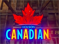 23 x 20” Light Up Molson Canadian Sign