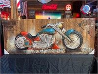 5ft x 2ft Wooden 3-D Motorcycle Display