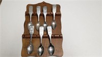 Lot of 7 state silver spoons
