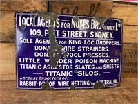Original Noyes Bros (Sydney) Enamel Sign - 3 x 2ft