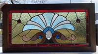Antique Stained Glass Transom Window
