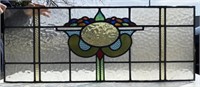 Art Nouveau Style Leaded Stained Glass Window