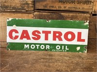 Castrol Motor Oil Enamel Rack Sign