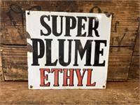 Original Super Plume Ethyl Enamel Sign