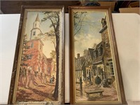 vintage framed prints *rough condition