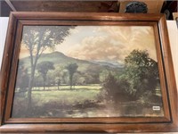 Landscape print framed