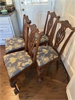 Lot of 4 Wood Chairs