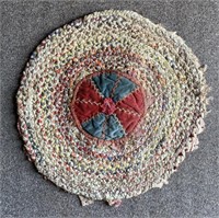 Small Country Round Braided Rug