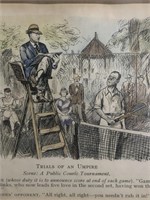 Trials of an Umpire (Tennis) English Print c1925