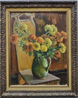 Mareuls, Floral Still Life, Oil Signed 1960,