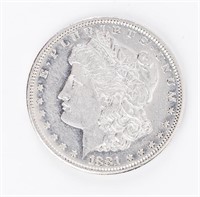 Coin 1881-S  Morgan Silver Dollar BU DMPL