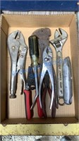 TOOLS - VISE GRIPS, ADJUSTABLE WRENCH, FENCING