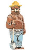68” Smokey Bear Wooden Cutout Sign