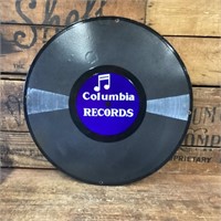 Enamel Columbia Records Sign - 60cm diameter