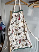 cat christmas themed apron see