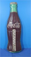 Vintage Coca-Cola Metal Thermomoter Advertising