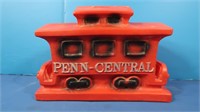 Vintage Chalkware Penn Central Caboose Bank