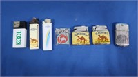 6 Vintage Cigarette Brand Lighters