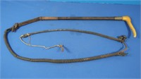 Antique Leather Whip-Some Braiding coming undone