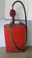 Antique Approx 20 Gallon Gas Pump w/Hewitt,