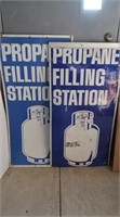2 Propane Filling Station Metal Signs-24x48.5 &