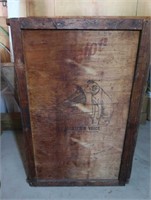 Vintage Victor Wood Shipping Crate 26x28x42.5"