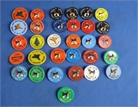 Vintage Plastic Beagle Club Pins-Indiana, Salem,