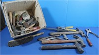 Asst Tools-Hammers, Leather Punch, Screwdrivers &
