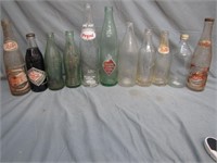 11 Assorted Vintage Soda Bottles