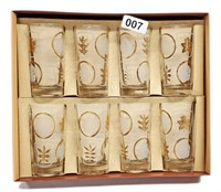 MID CENTURY FEDERAL 6pc GLASS TUMBLER SET IN BOX