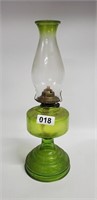 P&A RISDON GLASS KEROSINE OIL LAMP - NO SHIPPING